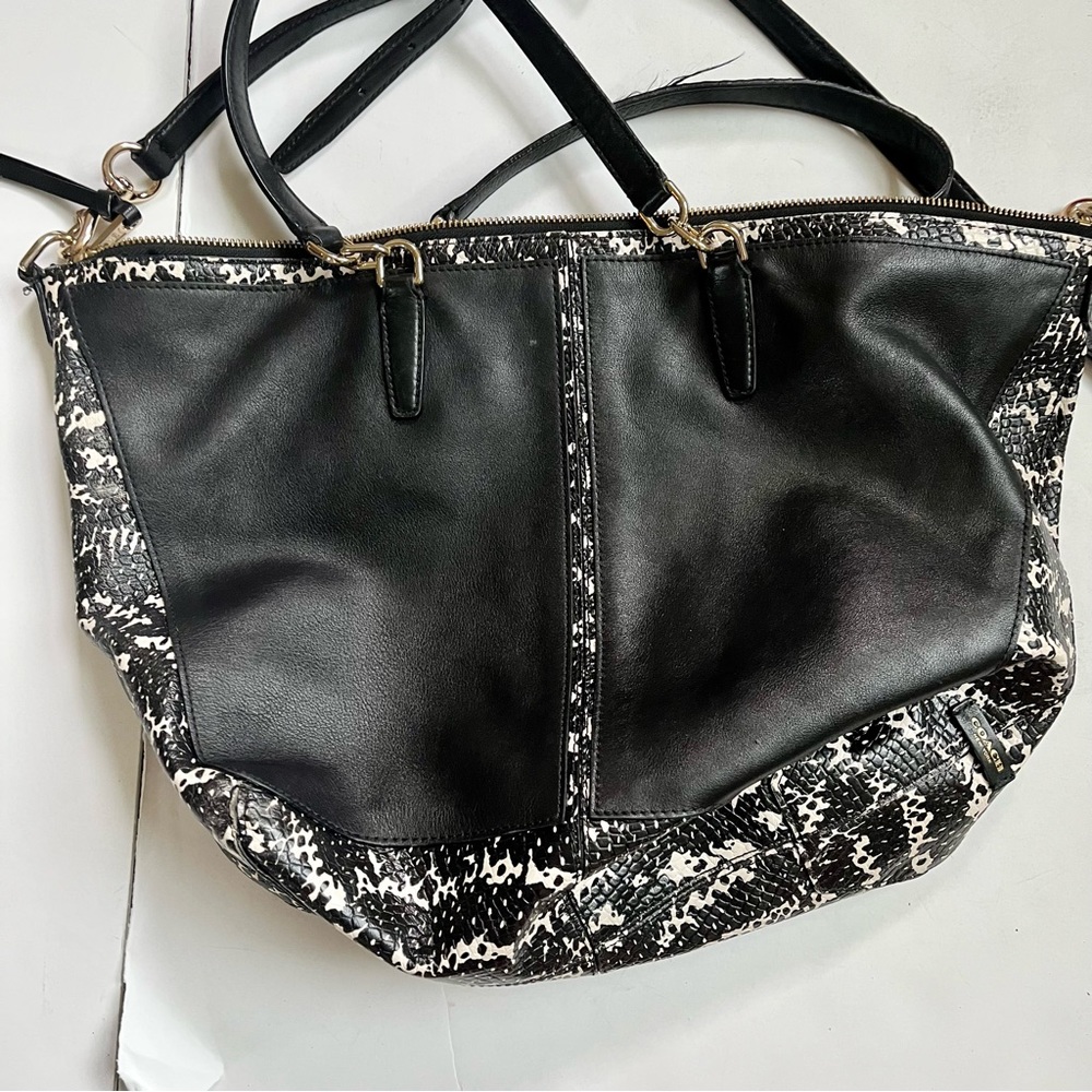 Coach Bleeker Two Tone Black Python Leather Coope… - image 6